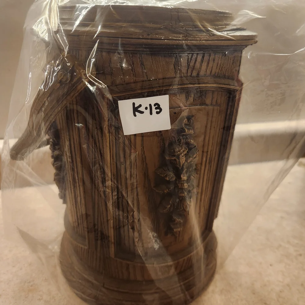 Vintage faux wood Insulated ice bucket